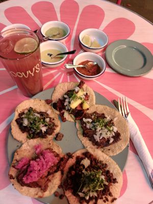 Tacos 😁 at Groovy's Taqueria Vegana in Mexico City