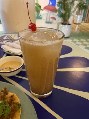 Agua de manzana y uva   at Groovy's Taqueria Vegana in Mexico City