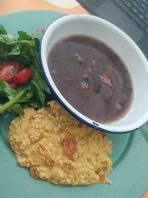 Scrambled tofu - desayuno at Groovy's Taqueria Vegana in Mexico City