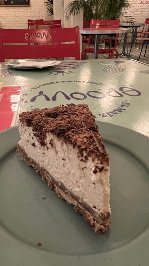 The cheesecake Was very good  at Groovy's Taqueria Vegana in Mexico City