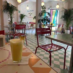 Juice  at Groovy's Taqueria Vegana in Mexico City