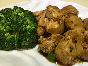 Beef Steak with Black Pepper Sauce at Gaia Veggie Shop - Causeway Bay in Hong Kong Island