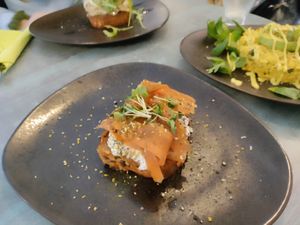 Karottenlachsstulle at Verde in Karlsruhe