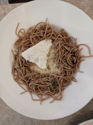 Buckweat spaghetti, gluten free 👍🏽 at Verde in Karlsruhe