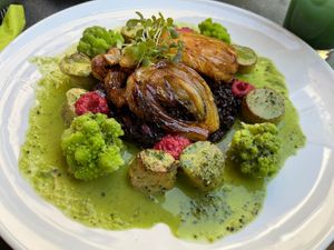 So good vegan scallops   at Verde in Karlsruhe