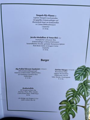 Menu   at Verde in Karlsruhe