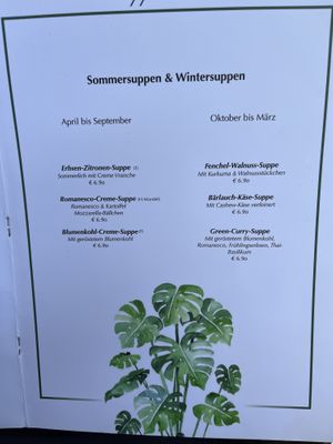 Menu   at Verde in Karlsruhe