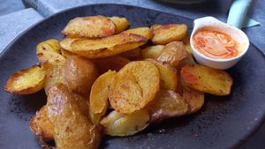 Fried potatoes at Verde in Karlsruhe