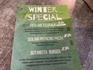 Menu  #Veganuary at Verde in Karlsruhe