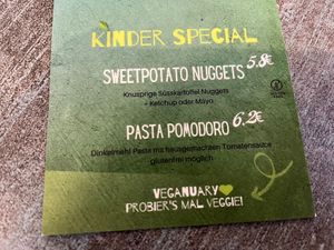 Menu  #Veganuary at Verde in Karlsruhe