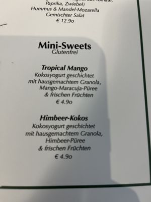 Menu  #Veganuary at Verde in Karlsruhe