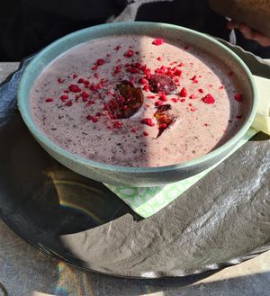 PflaumenMilchreis mit etwas Zimt at Verde in Karlsruhe