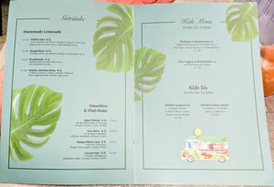 Menu page at Verde at Verde in Karlsruhe