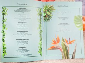 Menu page at Verde at Verde in Karlsruhe