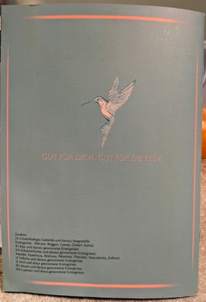 Menu page at Verde at Verde in Karlsruhe