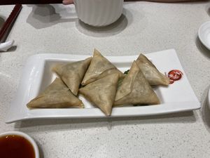 Sweet potato samosa at Gaia Veggie Shop - Miramar Shopping Centre in Kowloon