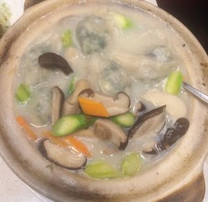 dumpling soup  at Gaia Veggie Shop - Miramar Shopping Centre in Kowloon