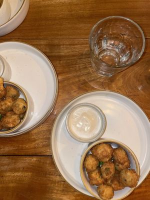 Deep fried olives  at Ours in Pecatu