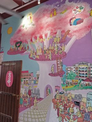 Murals of tortoise everywhere at Ji Xiang Confectionery 吉祥食品 - Bugis in Central Singapore