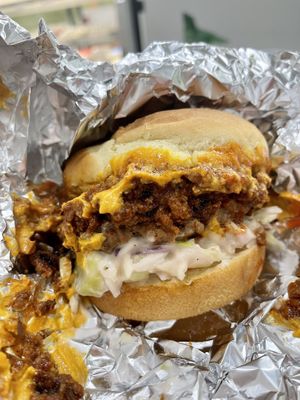 Backyard Burger 🍔  at Pure Vegan Cafe in Raleigh