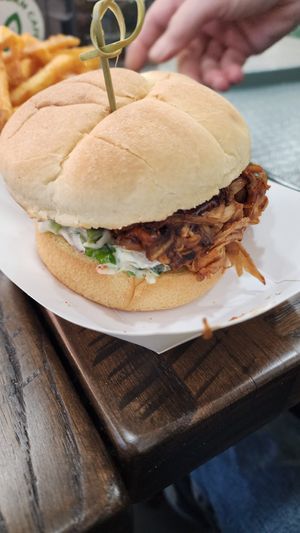 BBQ Jackfruit Sandwich at Pure Vegan Cafe in Raleigh