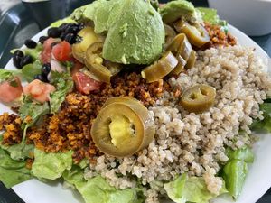 Chipotle bowl quinoa side  at Pure Vegan Cafe in Raleigh