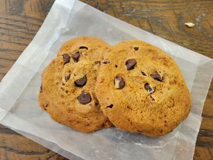 Chocolate chip cookies at Pure Vegan Cafe in Raleigh