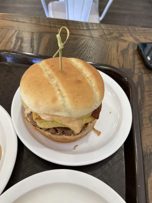 Breakfast burger   at Pure Vegan Cafe in Raleigh