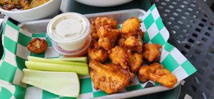 Cauliflower wings at Pure Vegan Cafe in Raleigh