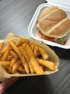 Seasoned fries   at Pure Vegan Cafe in Raleigh