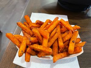 sweet potato fries at Pure Vegan Cafe in Raleigh