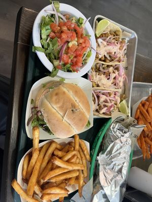 Tons of food!  at Pure Vegan Cafe in Raleigh