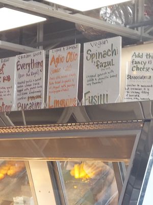 Vegetarian and vegan options at Pasta La Fata in Columbia