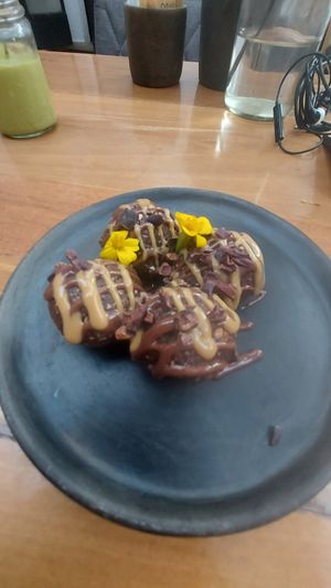 Vegan energy balls at Santa Hierba Centro in Oaxaca