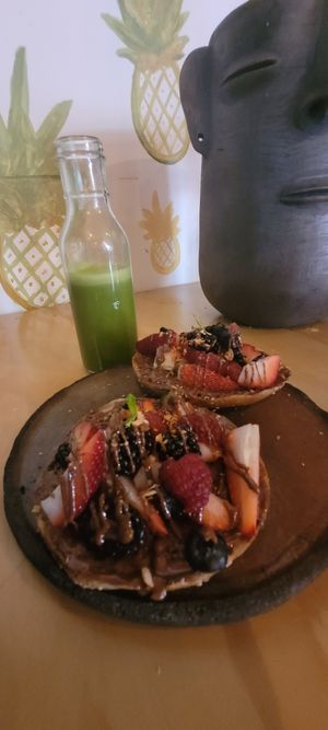 75 pesos. Healthy and tasty at Santa Hierba Centro in Oaxaca