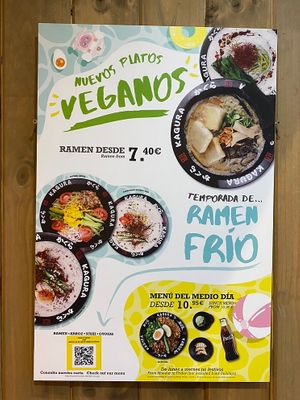 Nuevos platos veganos   at Ramen Kagura - Atocha in Madrid
