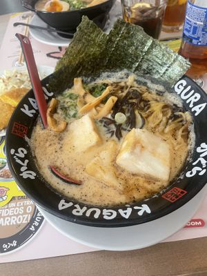 Vegan miso ramen  at Ramen Kagura - Atocha in Madrid