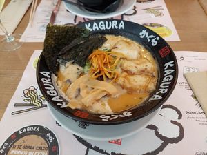 Vegan miso ramen at Ramen Kagura - Atocha in Madrid