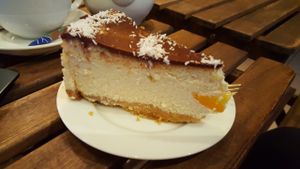 Cake! Gluten-free. Was nice! at Najadacze.pl - Vege Kuchnia Swiata in Wroclaw