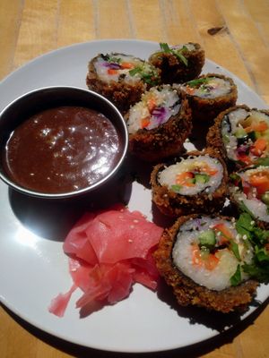 Panko sushi at Najadacze.pl - Vege Kuchnia Swiata in Wroclaw
