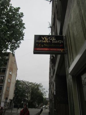 Look for the sign! at Najadacze.pl - Vege Kuchnia Swiata in Wroclaw