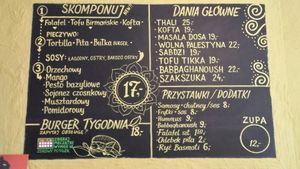 Menù at Najadacze.pl - Vege Kuchnia Swiata in Wroclaw