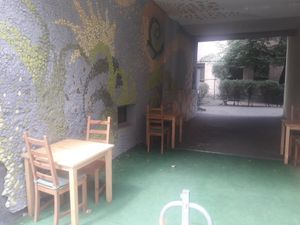 Outdoor seating at Najadacze.pl - Vege Kuchnia Swiata in Wroclaw