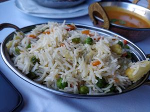 Rice with vegetables at Spice Fusion in Lanzarote