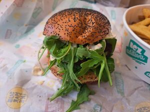 Vegan avocado burger at Submarine in Rijeka
