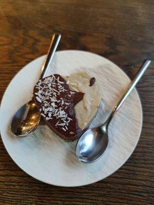 Pretty vegan dessert  at Submarine in Rijeka
