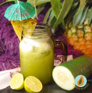 green juice at La Papaya Milagrosa in San Cristobal De Las Casas