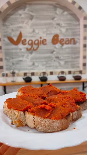 pincho de sobrasada at Veggie Bean in Mallorca