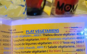 Veg options, most are vegan at Restaurant Chez Ndioufa Terrasse in Dakar