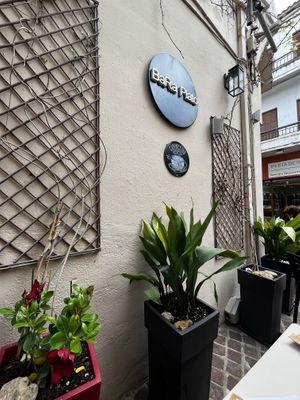 Side eating area  at Bara Piato in Crete